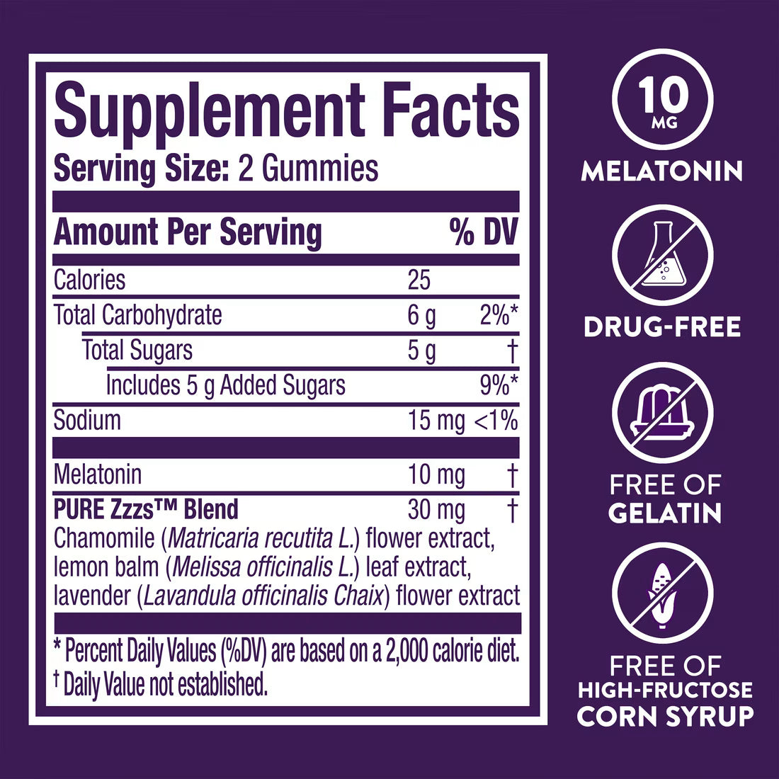 ZzzQuil PURE Zzzs Advanced 10mg Melatonin Gummies
